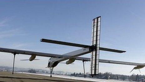 Solar Impulse plane leaves ground