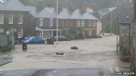Flooding in Talybont