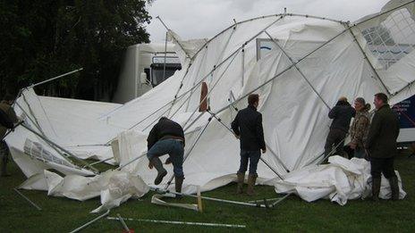 Suffolk Show stall holder's tent