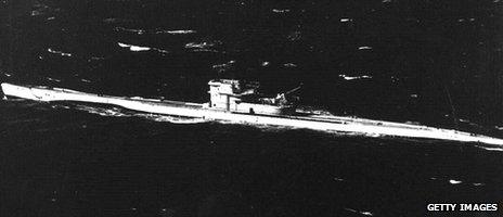 U-boat photographed in 1940