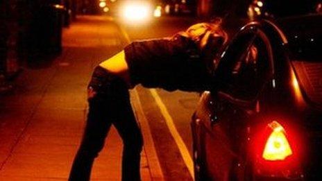 A sex worker on the street