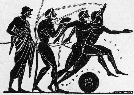 Fifth Century Olympiad on Greek pottery