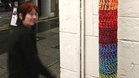 Yarn-bombing in Orkney