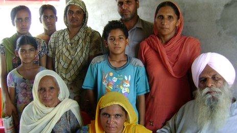 Surjeet Singh (extreme right) at home with his family
