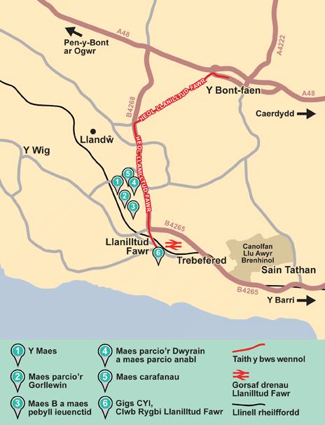 Map o ardal yr Eisteddfod
