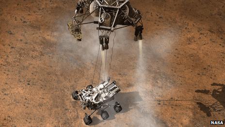 Rover finally touches down