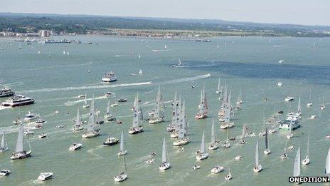 Arrival of Clipper Race into Southampton