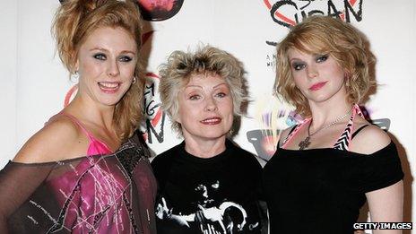 Blondie singer Deborah Harry (centre) with actresses Emma Williams (right) and Kelly Price (light) at the launch for Desperately Seeking Susan in 2007