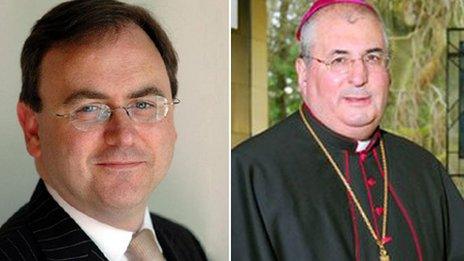 David Cairns and Archbishop Philip Tartaglia