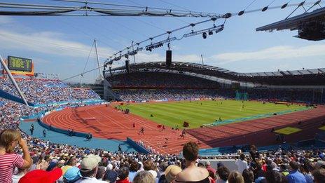 City of Manchester Stadium during the 2002 Commonwealth Games