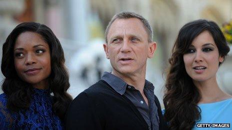 Daniel Craig, Berenice Marlohe and Naomie Harris