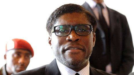 Teodorin Nguema Obiang Mangue, son of Teodoro Obiang Nguema Mbasogo, the president of Equatorial Guinea.
