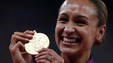 Jessica Ennis with her medal