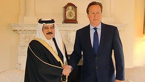King Hamad with David Cameron