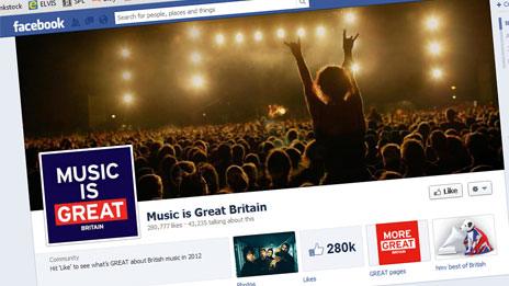Great Britain campaign's Music is GREAT page