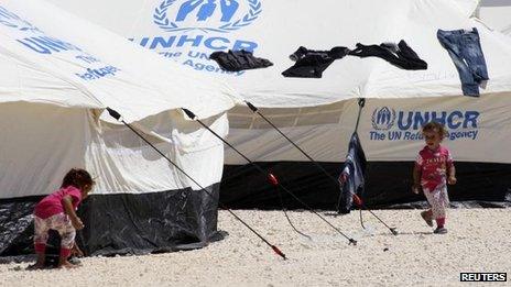 Syrian refugee camp in Jordan, file pic