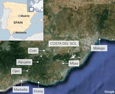Spain Costa del Sol map