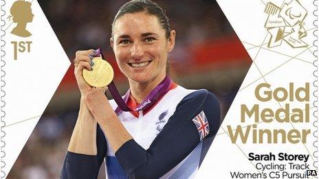 Sarah Storey Becomes First Paralympian Gold Winner Honoured By Royal Mail Bbc News