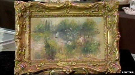 What is believed to be an original painting of Pierre-Auguste Renoir