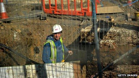 A man on a construction site