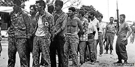 Captured exiles after Bay of Pigs invasion