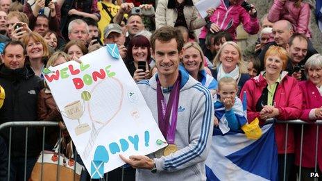 Andy Murray in his hometown