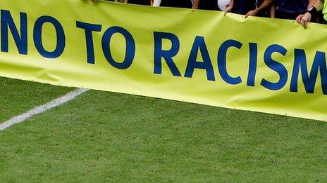 Anti-racism banner