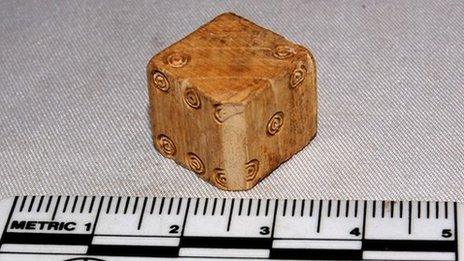 Roman dice made of ivory