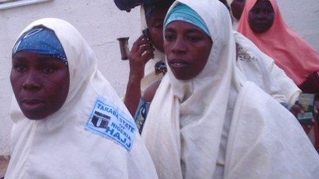 Nigerian women who had intended to do the Hajj - Wednesday 26 September 2012