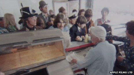 Unseen footage from The Beatles Magical Mystery Tour