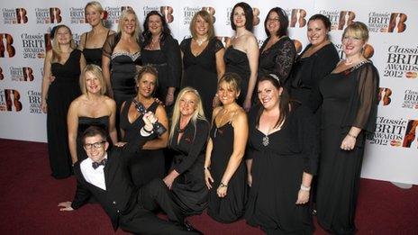 Gareth Malone with members of the Military Wives Choir