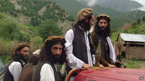 Taliban patrol in South Waziristan
