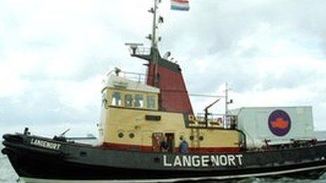 File picture (2003) of the Dutch ship Langenort belonging to the Dutch foundation Women on Waves