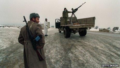 Chechen soldiers in the 1994 war