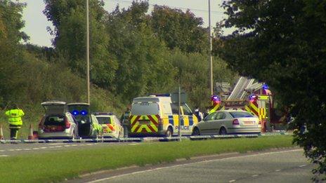 Two vehicles were involved in the accident on the A1 road.