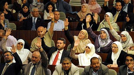 MPs in the Algerian parliament