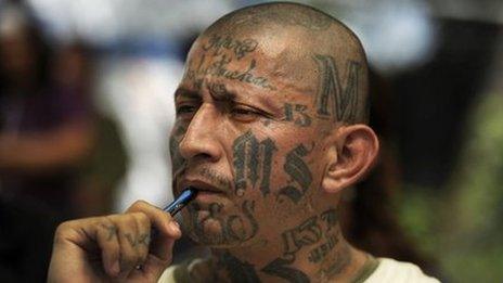 Carlos Tiberio Valladares, or Sniper, jailed leader of the MS-13 gang