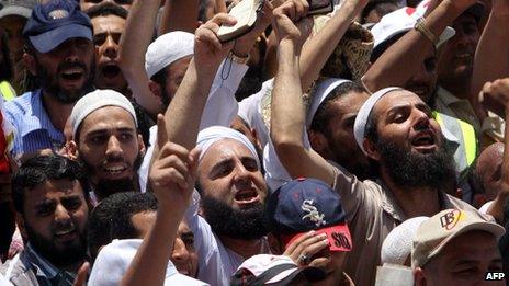 Salafist protesters in Cairo