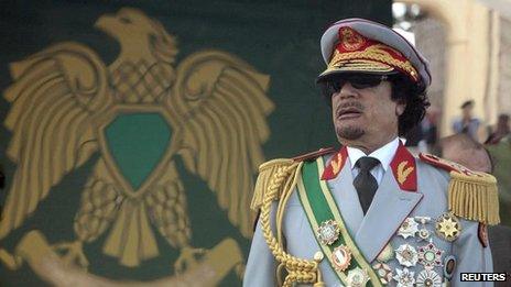 Libya"s leader Muammar Gaddafi attends a celebration of the 40th anniversary of his coming to power at the Green Square in Tripoli in this September 1, 2009 file photo