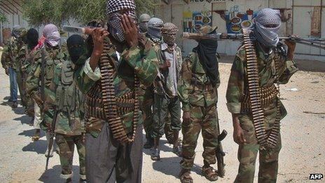 Al-Shabab recruits pictured in March 2012