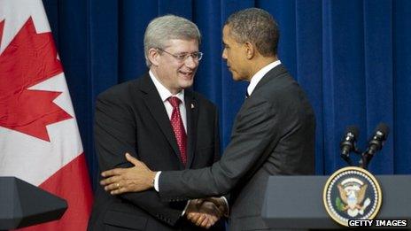 Harper and Obama