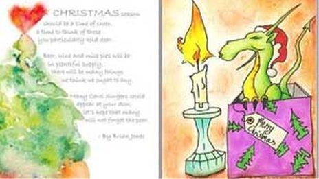 Christmas cards by Brian Jones and Jon Brown