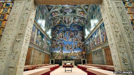 Sistine Chapel, The Last Judgement was painted by Michelangelo between 1536 and 1541.