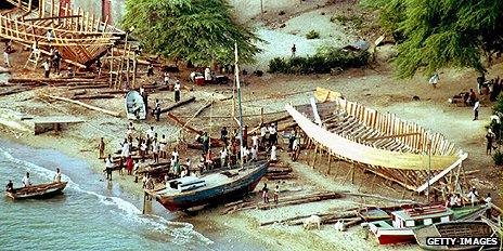 Boat building in Haiti in 1993