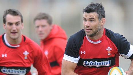 Mike Phillips in Wales training