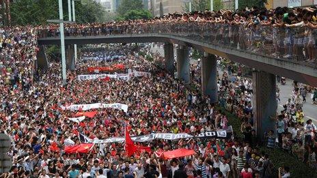 China protests in Sichuan against Diaoyu/Senkaku dispute