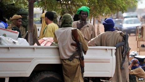 Armed Islamists in the north of Mali