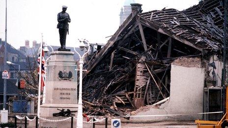 Scene of Enniskillen bombing in 1987
