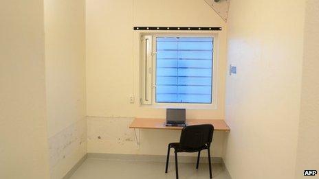 Breivik's bare study cell in Ila high-security prison outside Oslo