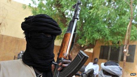 Islamist fighters in Gao, Mali, 16 July